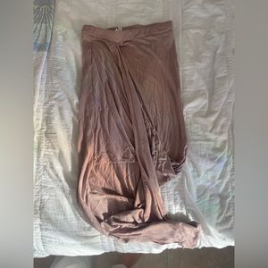 Asymmetrical body con skirt